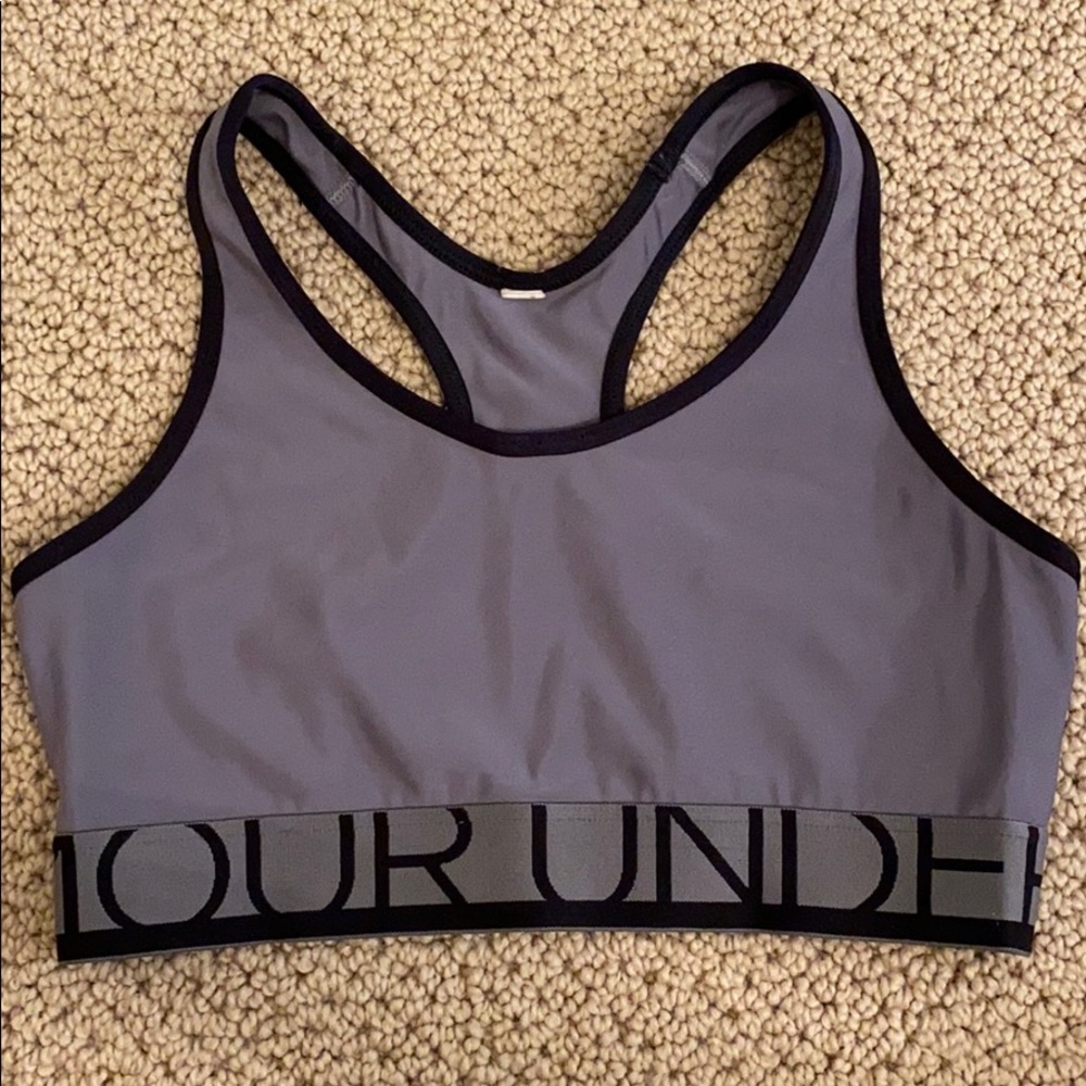 Gray Under Armour sports bra